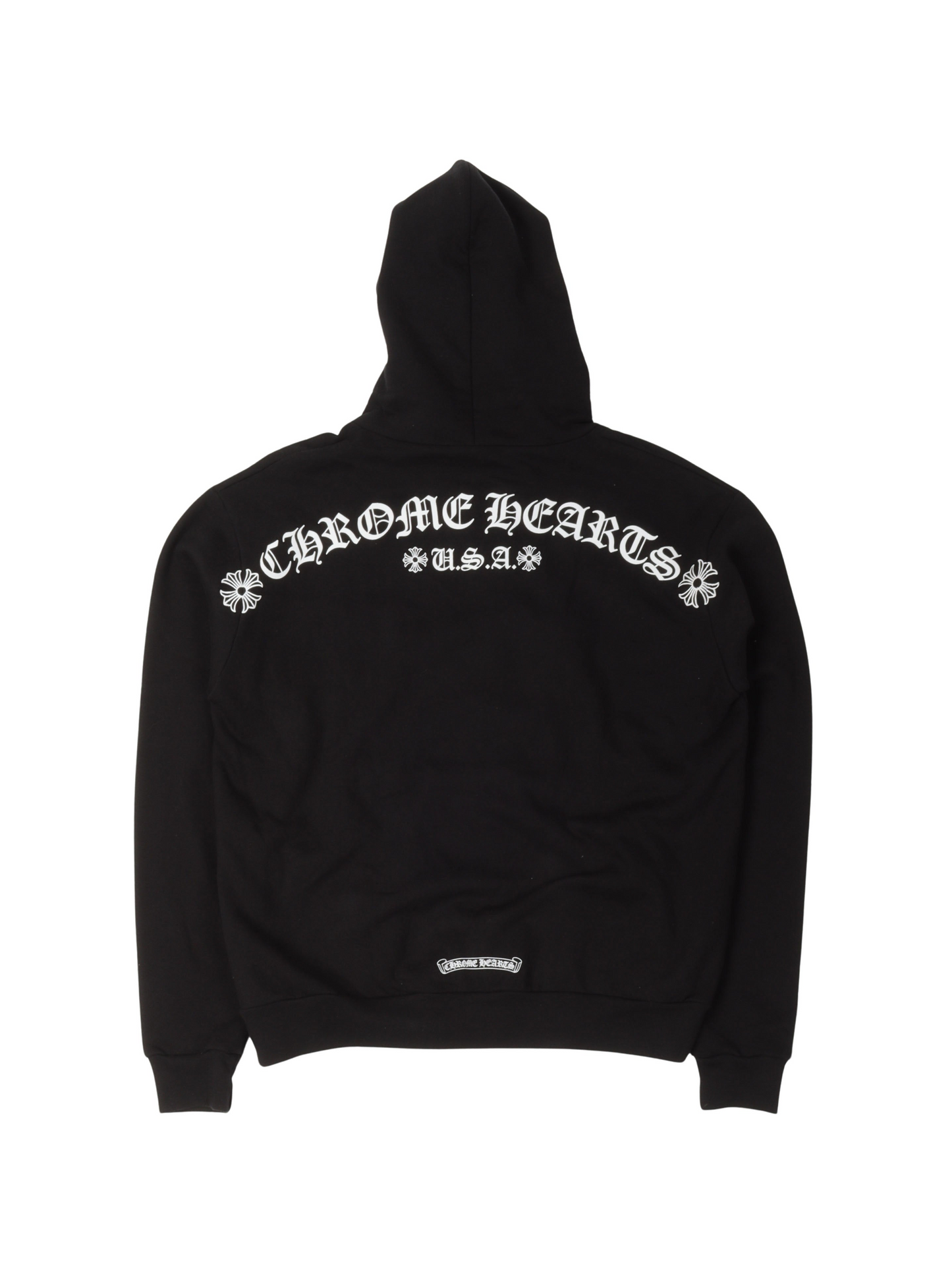 Chrome Hearts T Logo Zip Hoodie Black