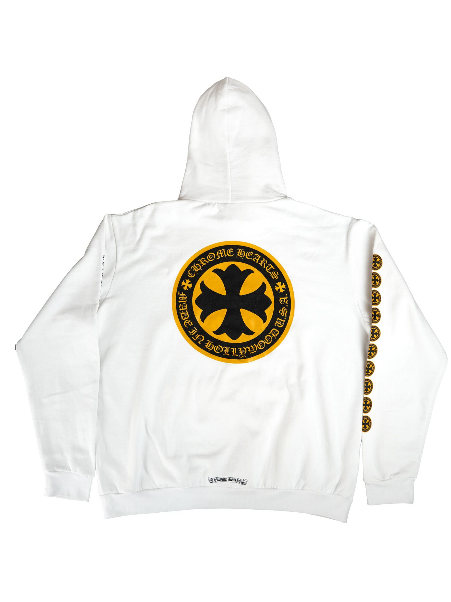 Chrome Hearts Yellow Cross Hoodie White