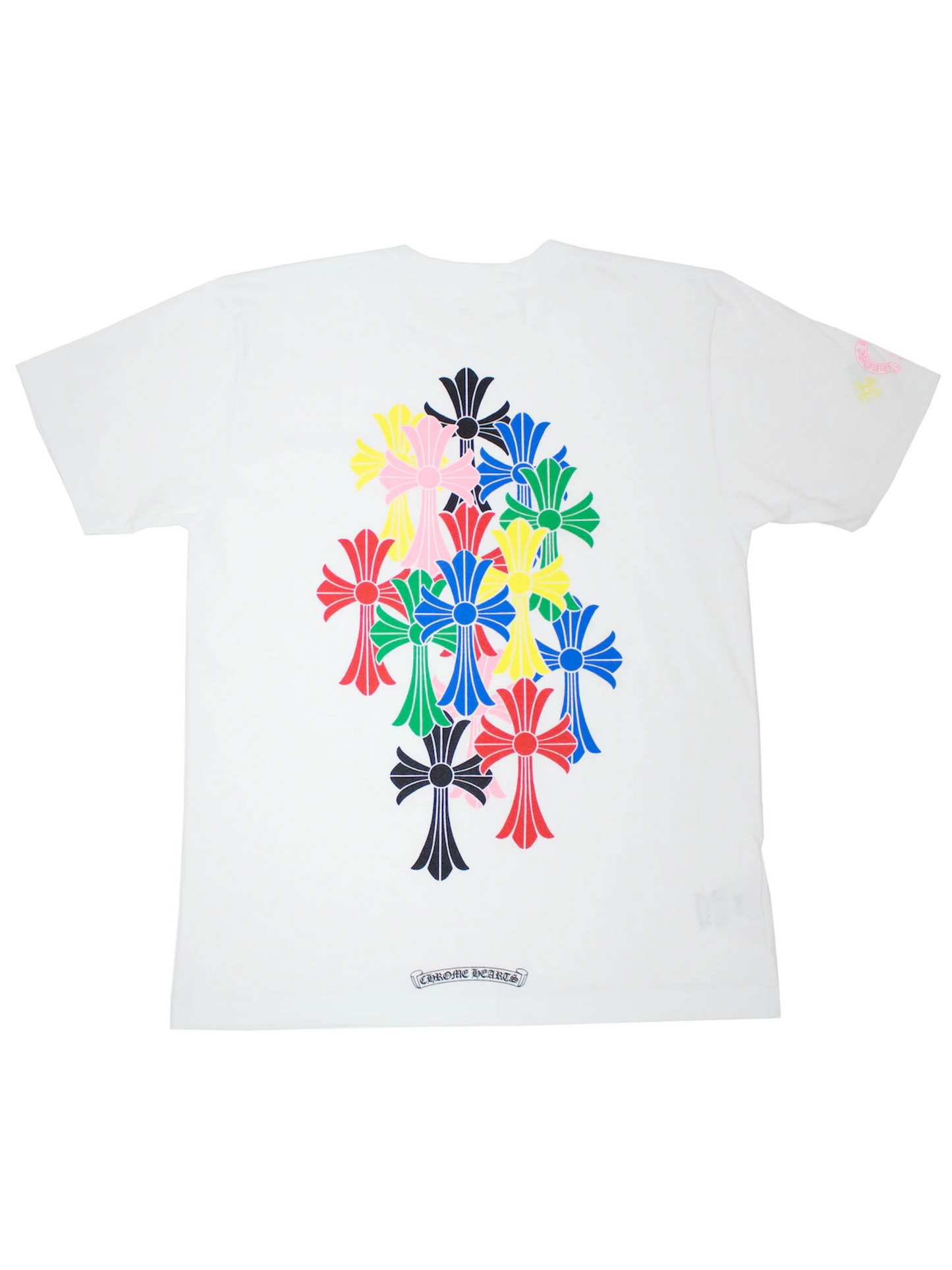 Chrome Hearts Multi Color Cross Cemetery Tee White