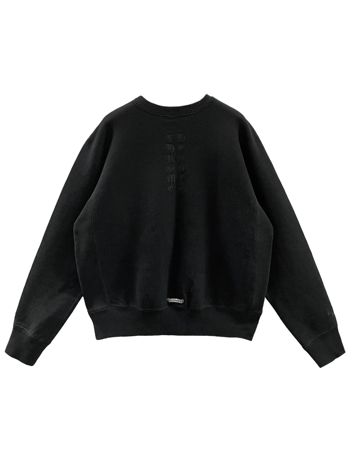 Chrome Hearts Kingfish Vine Dagger Embroidered Front Script Logo Embroidered Back Crewneck Black