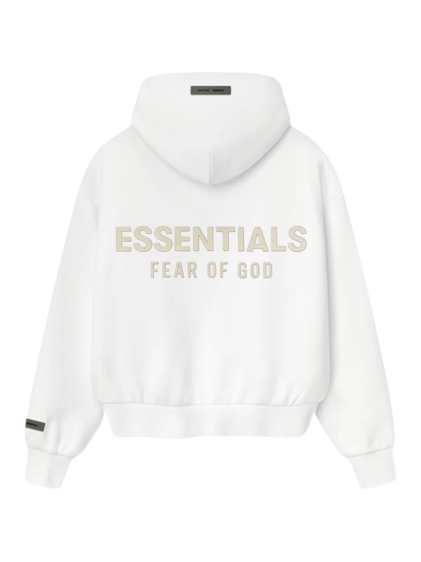 Essentials 25FW Womens Classic Fit Fleece Zip-Up Hoodie Cloud White