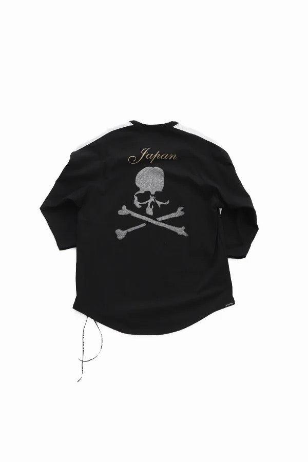 Mastermind Japan EMBROIDERY-ISH BASEBALL TEE (REGULAR FIT) / BLK WHT