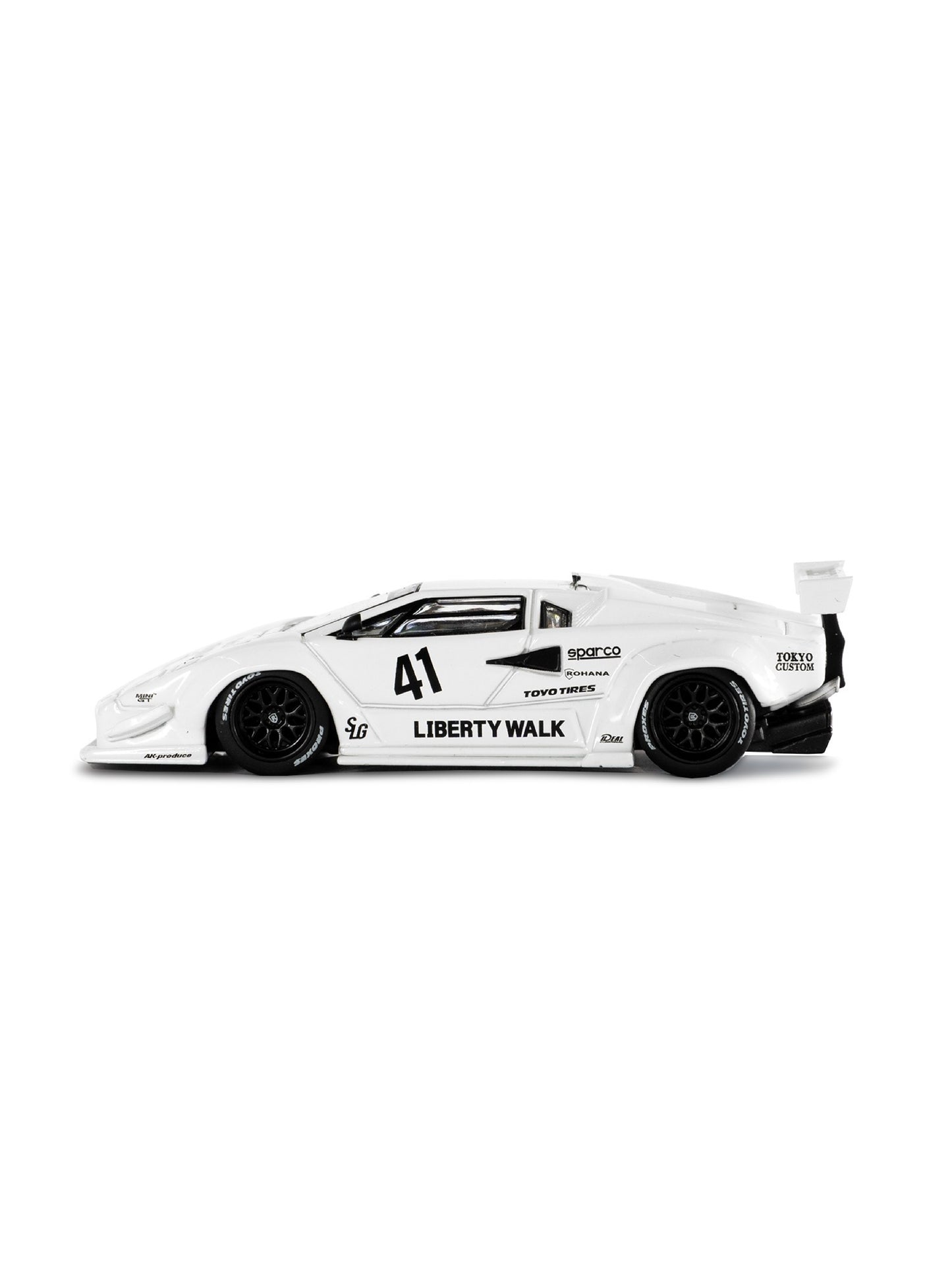 MINI GT 1/64 Lamborghini Countach LB-WORKS White 2024 Tokyo Auto Salon LB Blister Packaging