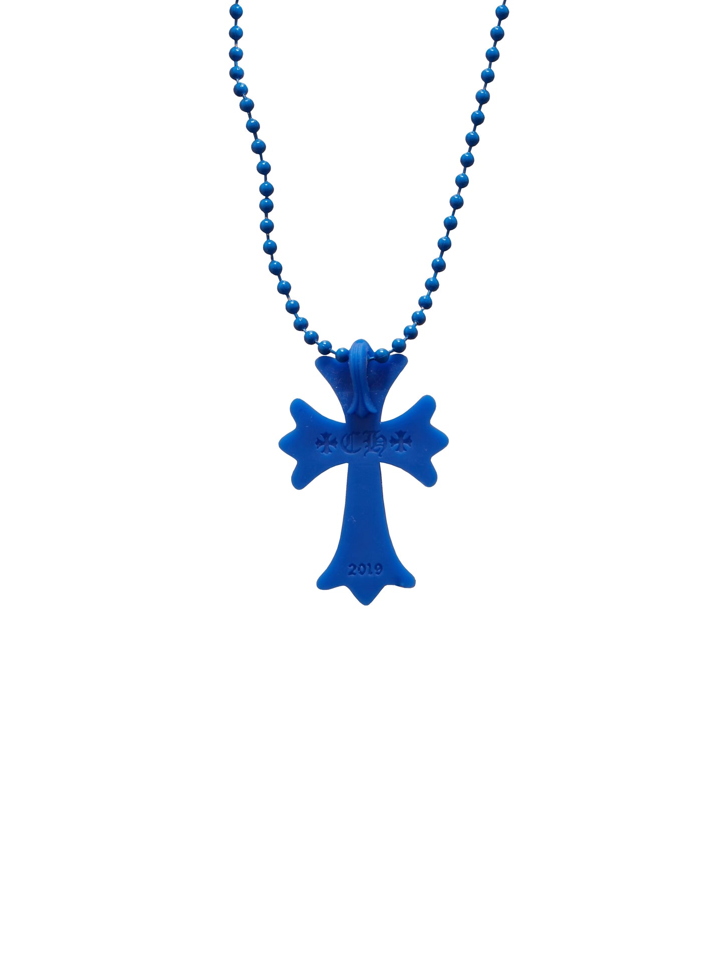 Chrome Hearts Silicone CH Cross Necklace Blue