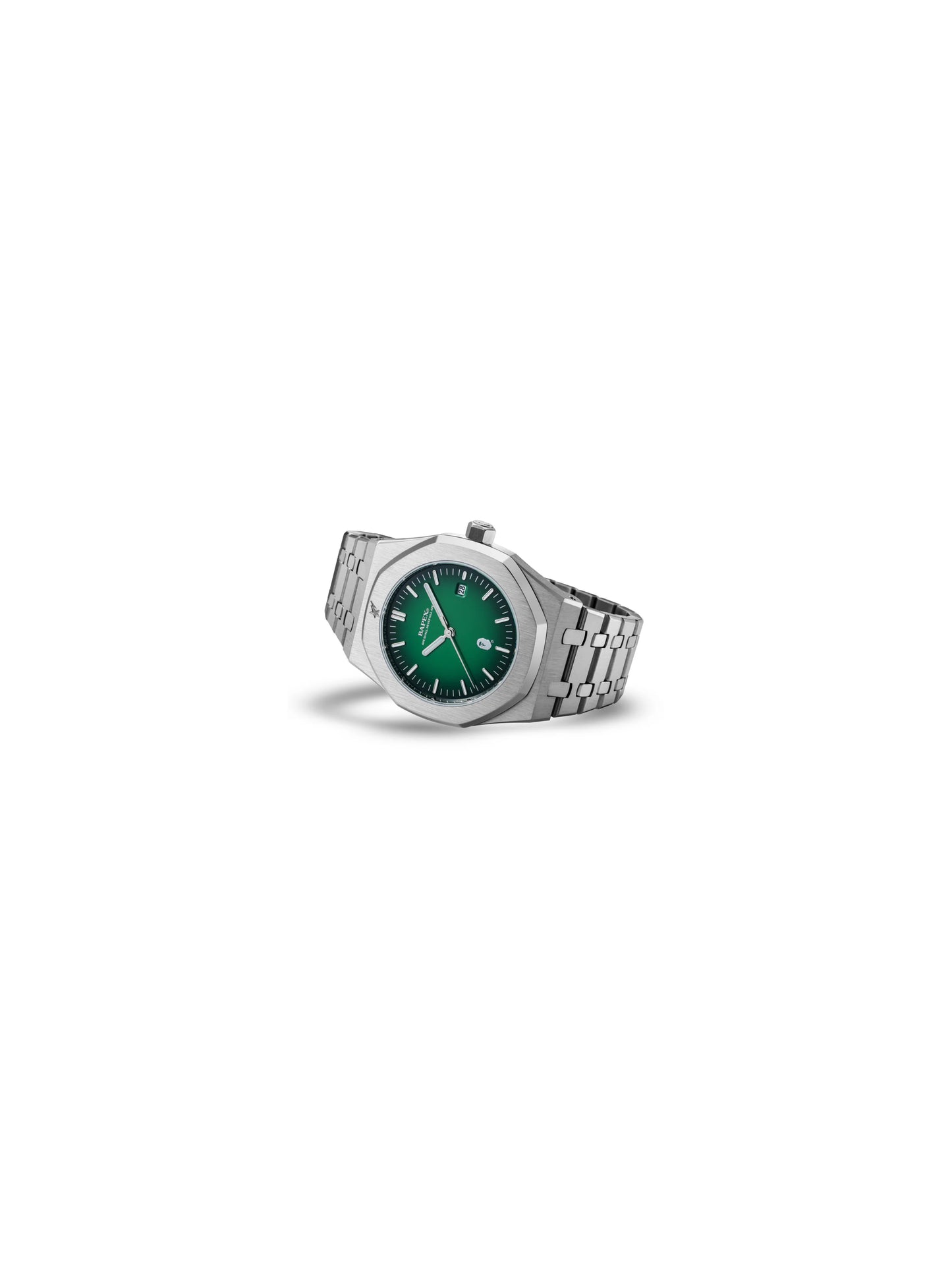 Bape Men Watches Type 9 BAPEX Silver Green