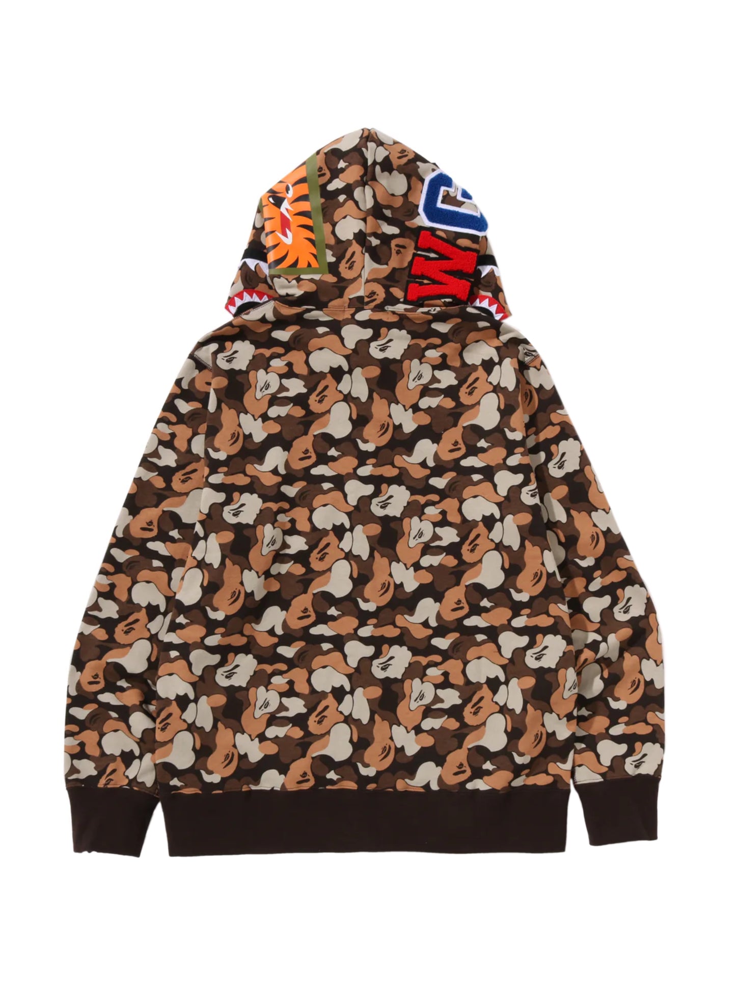 Bape Camo Shark Full Zip Hoodie Brown THINK 1st Anniversary