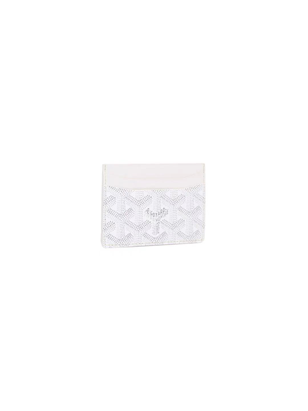 Goyard Goyardine Coated Canvas And Leather Saint Sulpice Card Holder Blanc White