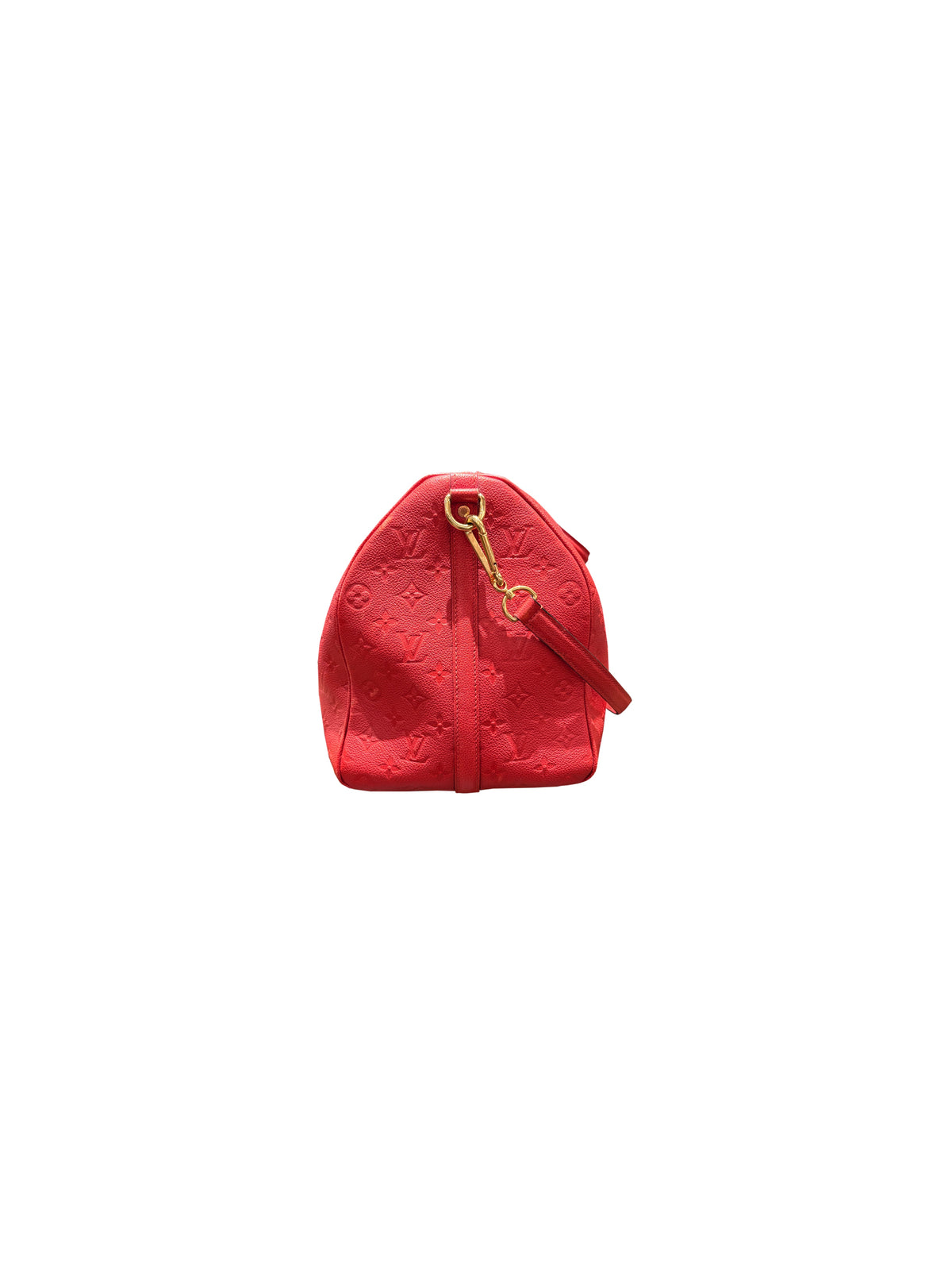 Louis Vuitton Red Leather Monogram Keepall 50 C116081078-Used