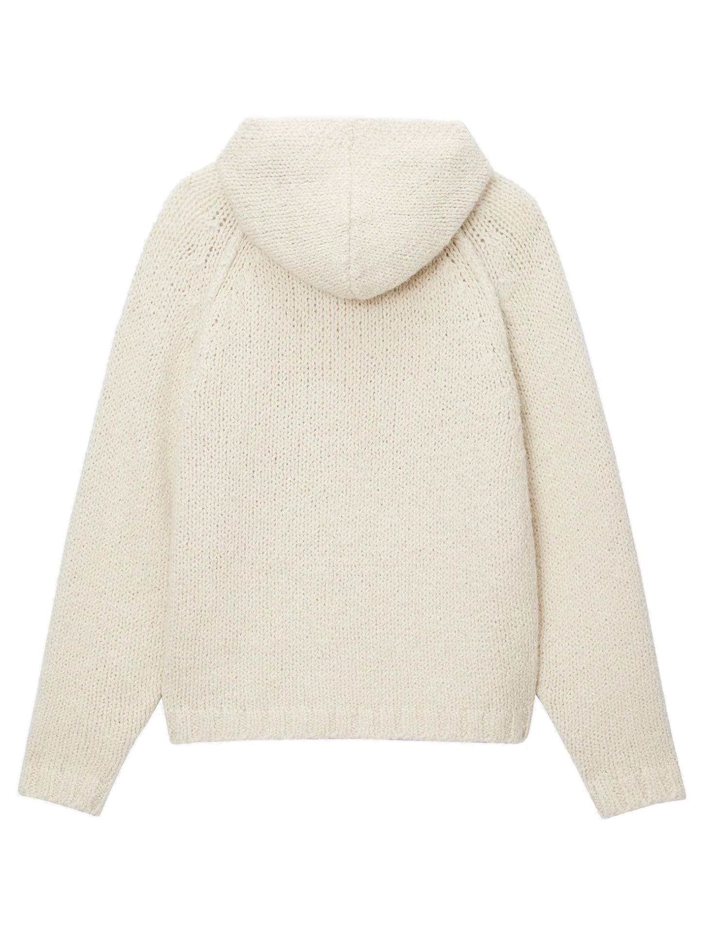 Stussy Chunky Sweater Zip Hoodie Ivory
