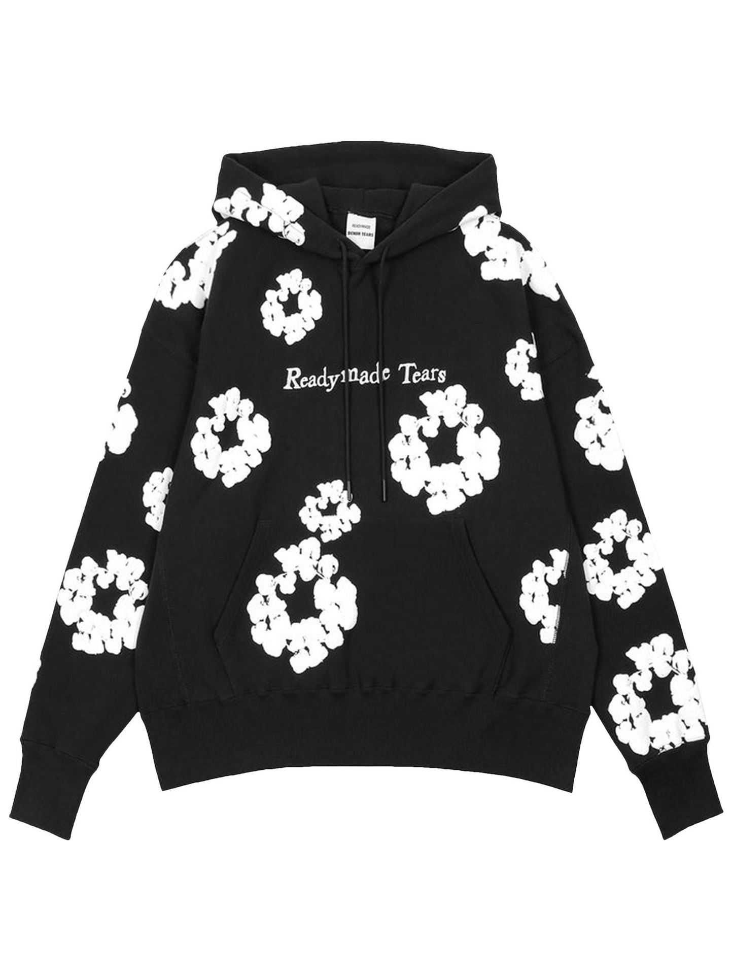 READYMADE x Denim Tears Cotton Wreath Hoodie Black/White