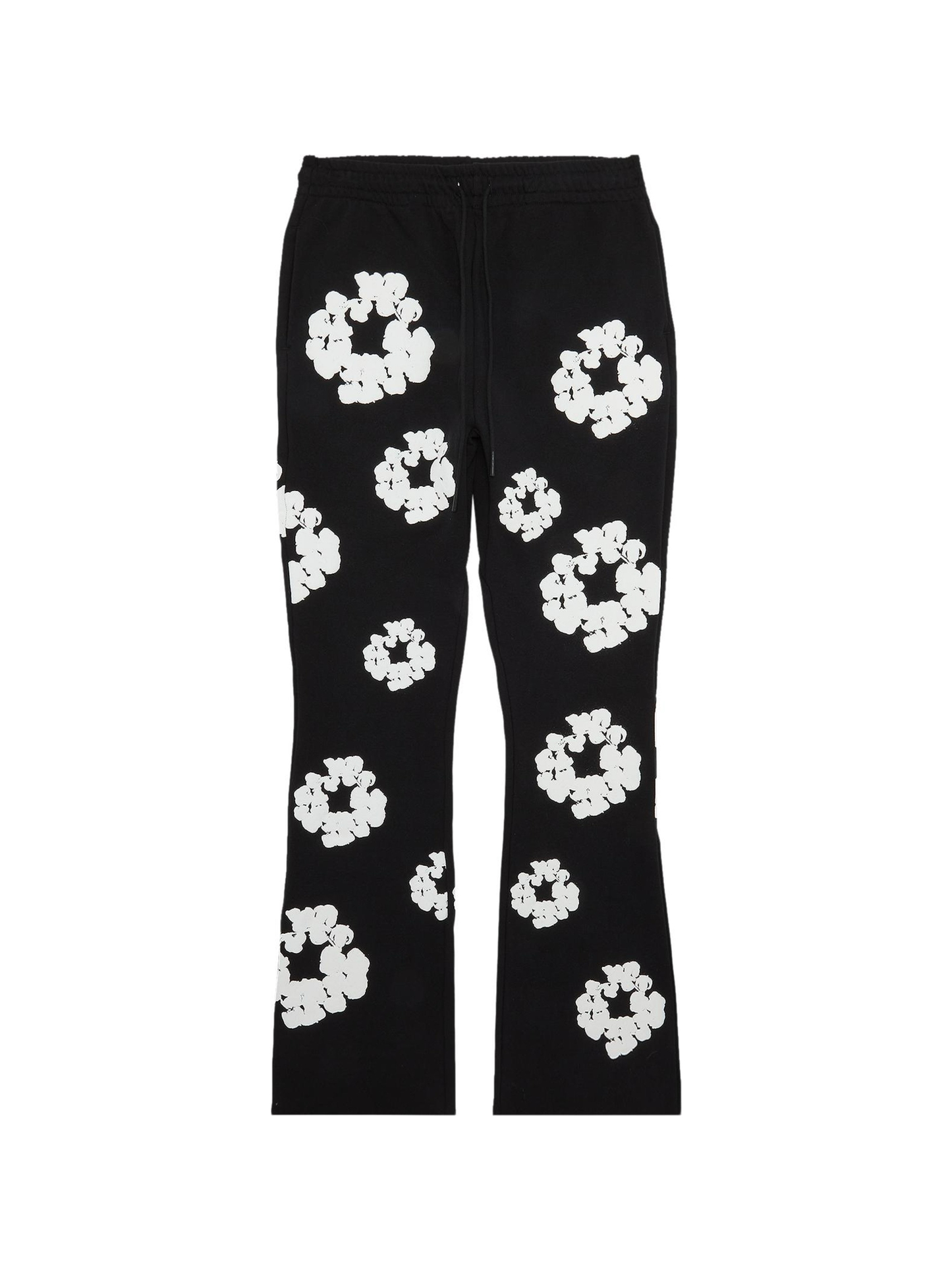 READYMADE x Denim Tears Cotton Wreath Flare Sweatpants Black/White