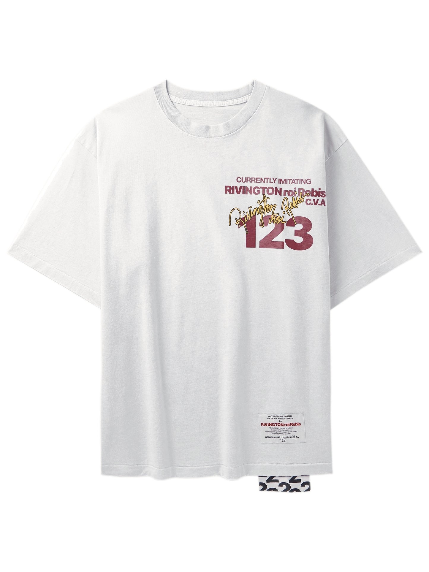 RRR123 C.V.A. NYC Logo-Print White T-Shirt