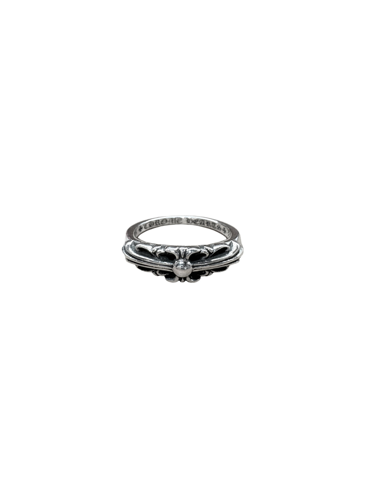 Chrome Hearts Silver Baby Floral Ring US 8 C1209873-Used