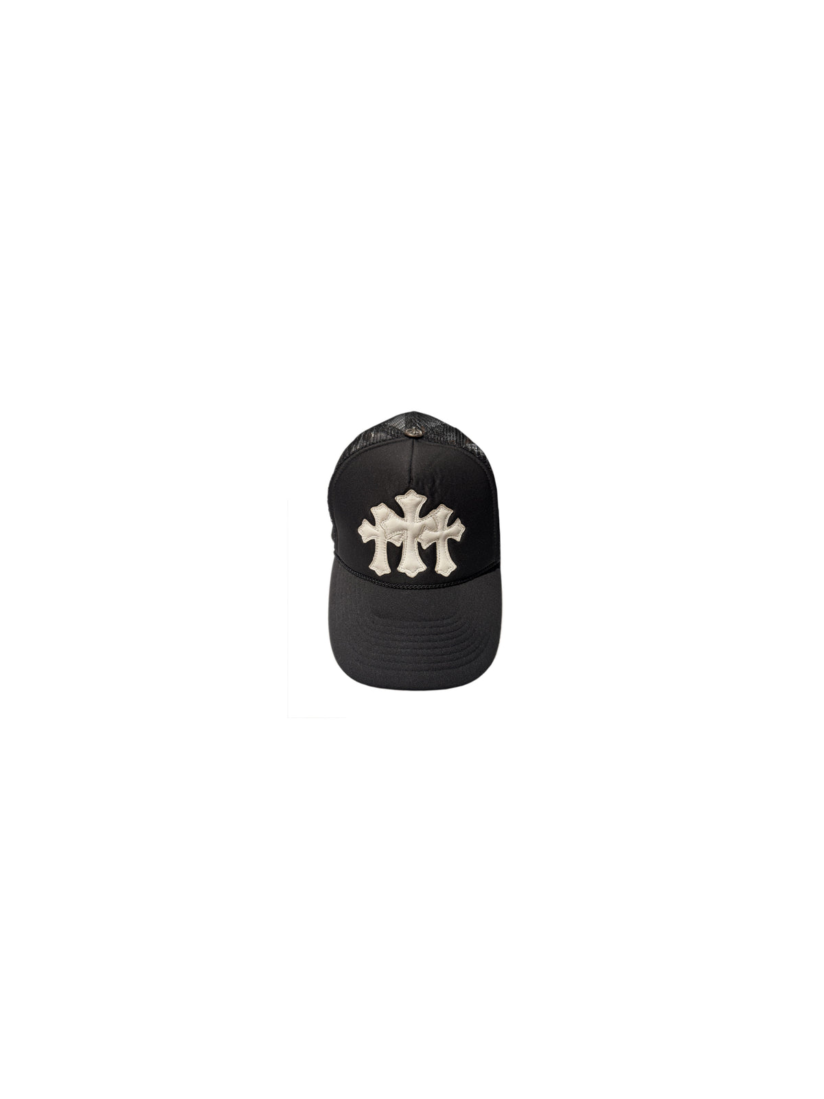 Chrome Hearts Triple White Cross Patch Baseball Cap Black C118487460-Used