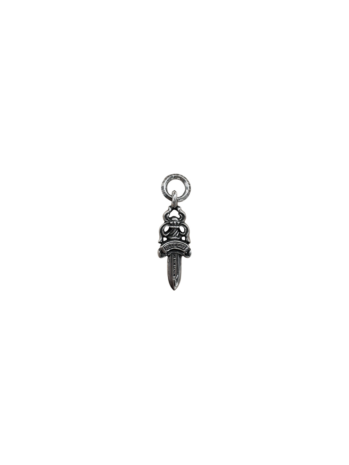 Chrome Hearts Silver Double Dagger Pendant Small Size C1209836-Used