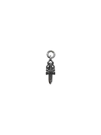 Chrome Hearts Silver Double Dagger Pendant Small Size C1209836-Used
