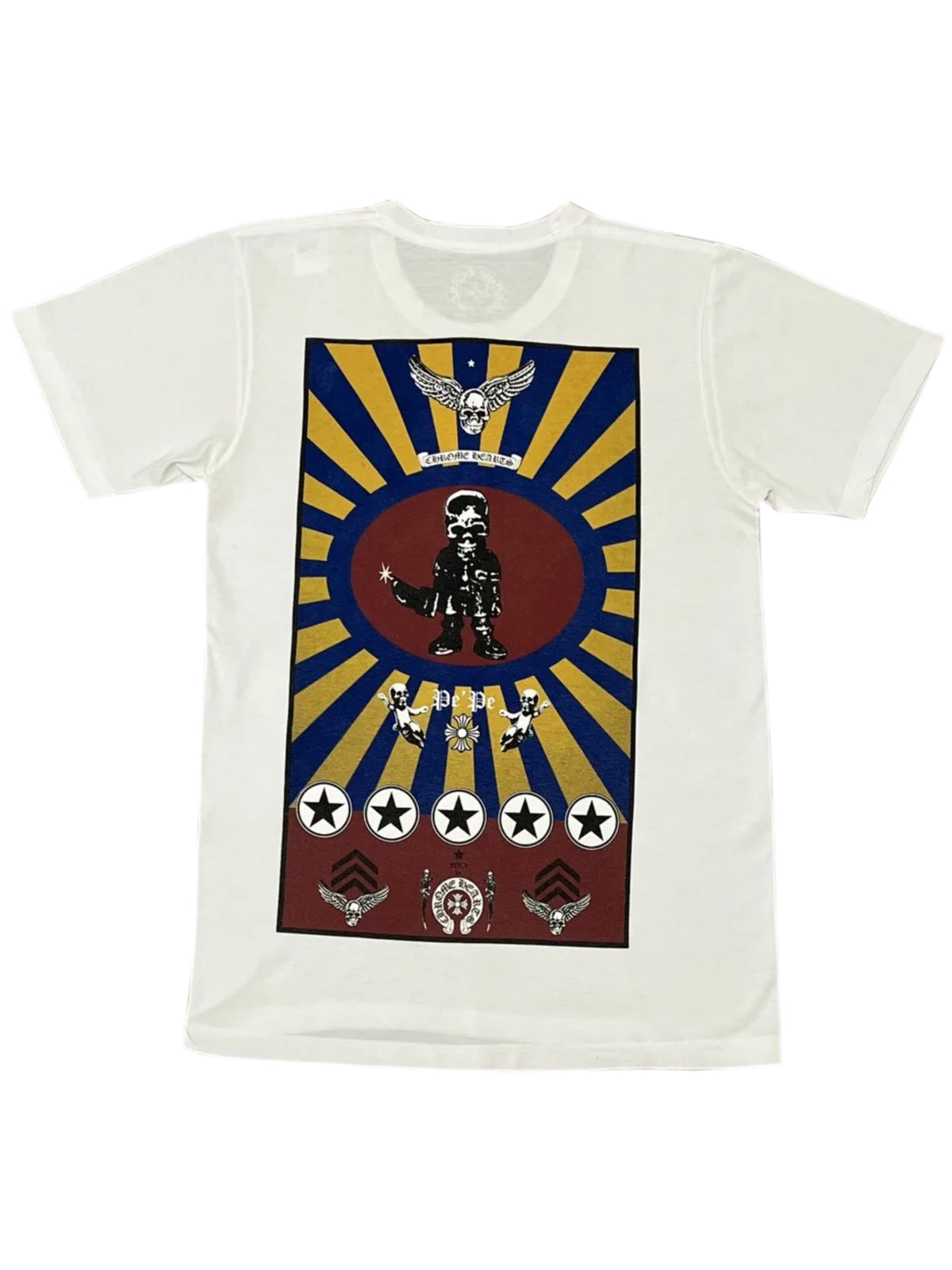 Chrome Hearts Foti Skull Japan Samurai Tee White