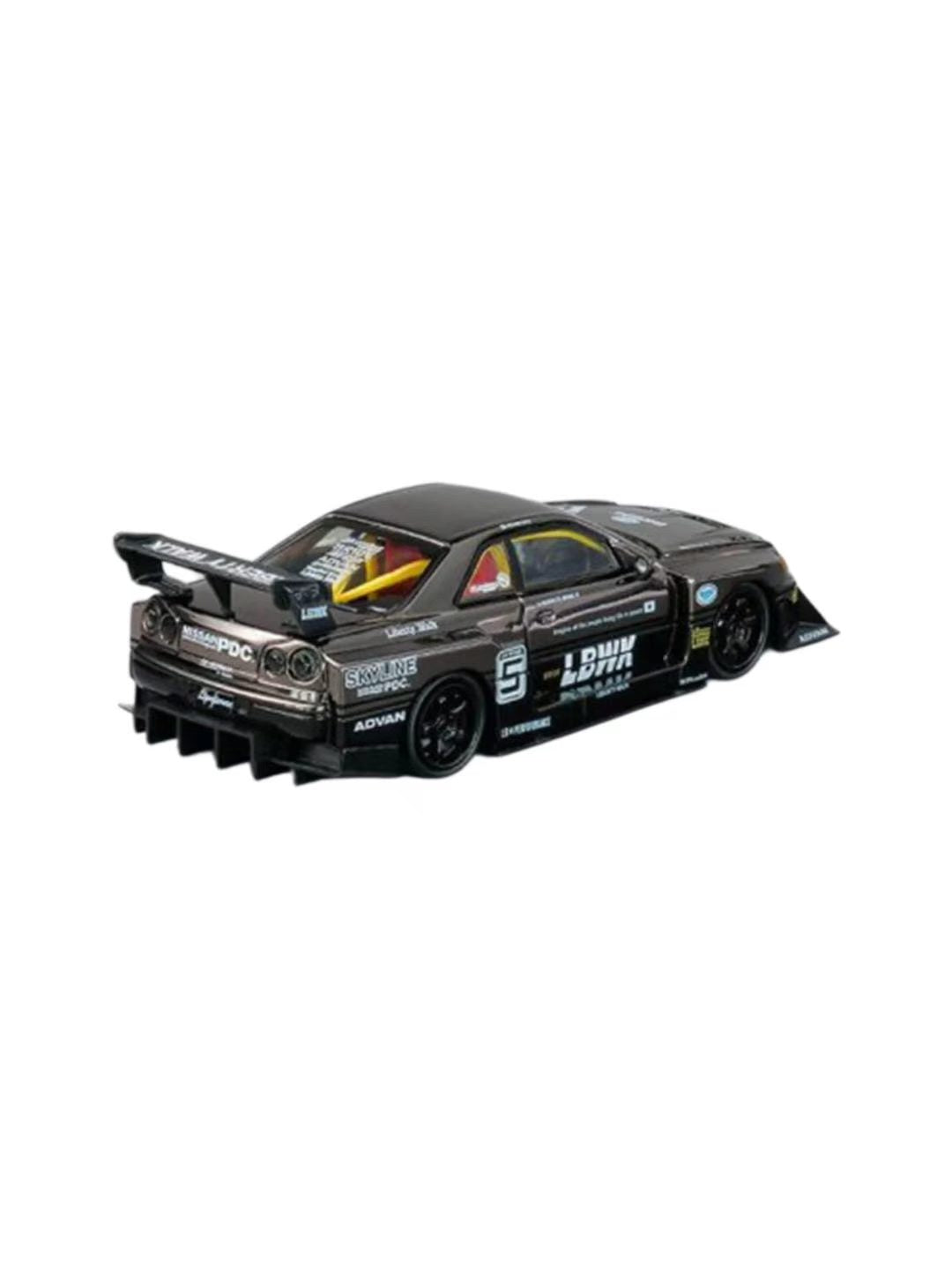 C-CM Model 1:64 LB-ER34 Super Silhouette Nissan Skyline Black ER06