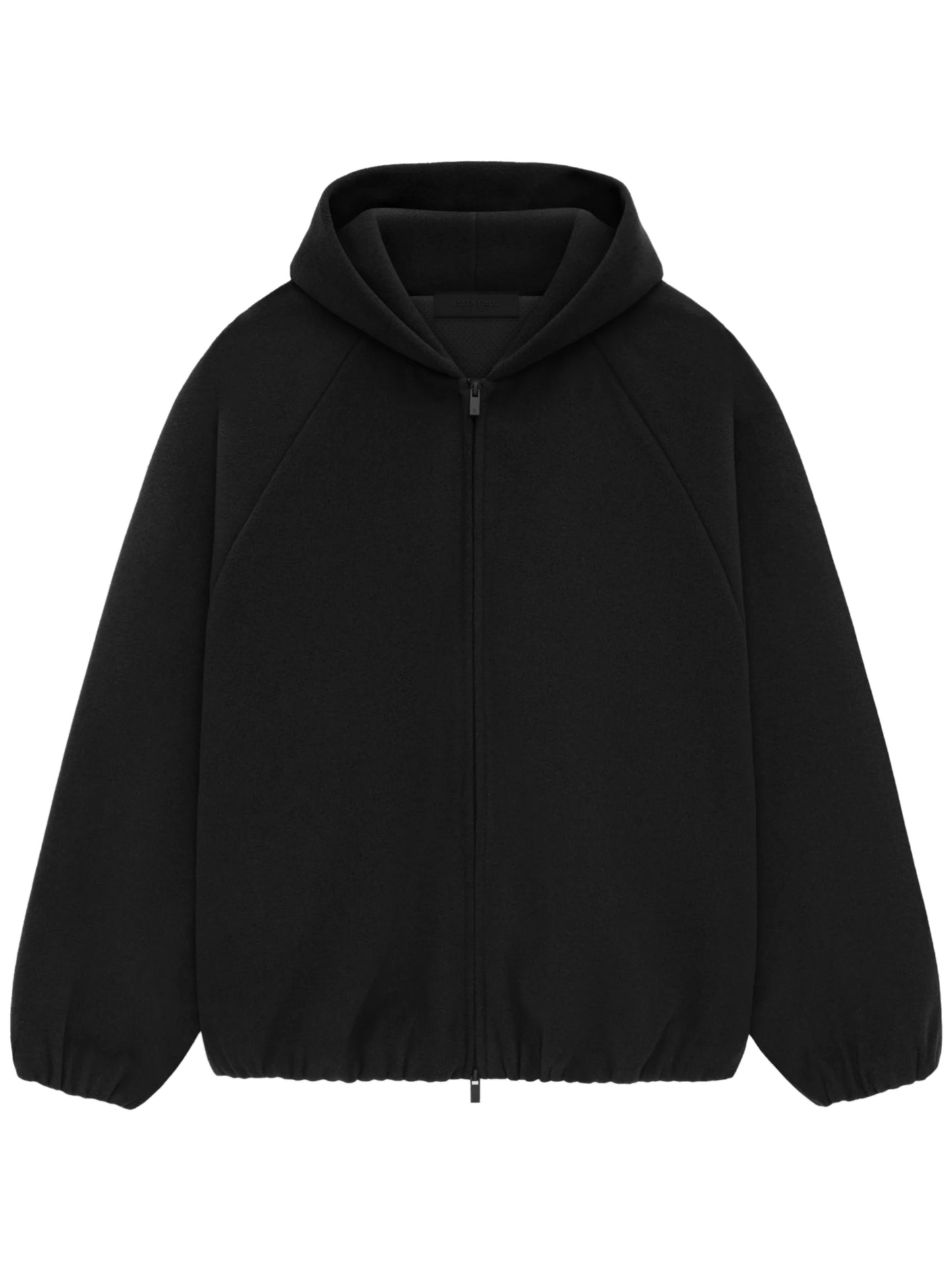 Essentials 25Ss Brushed Hooded Bomber Black