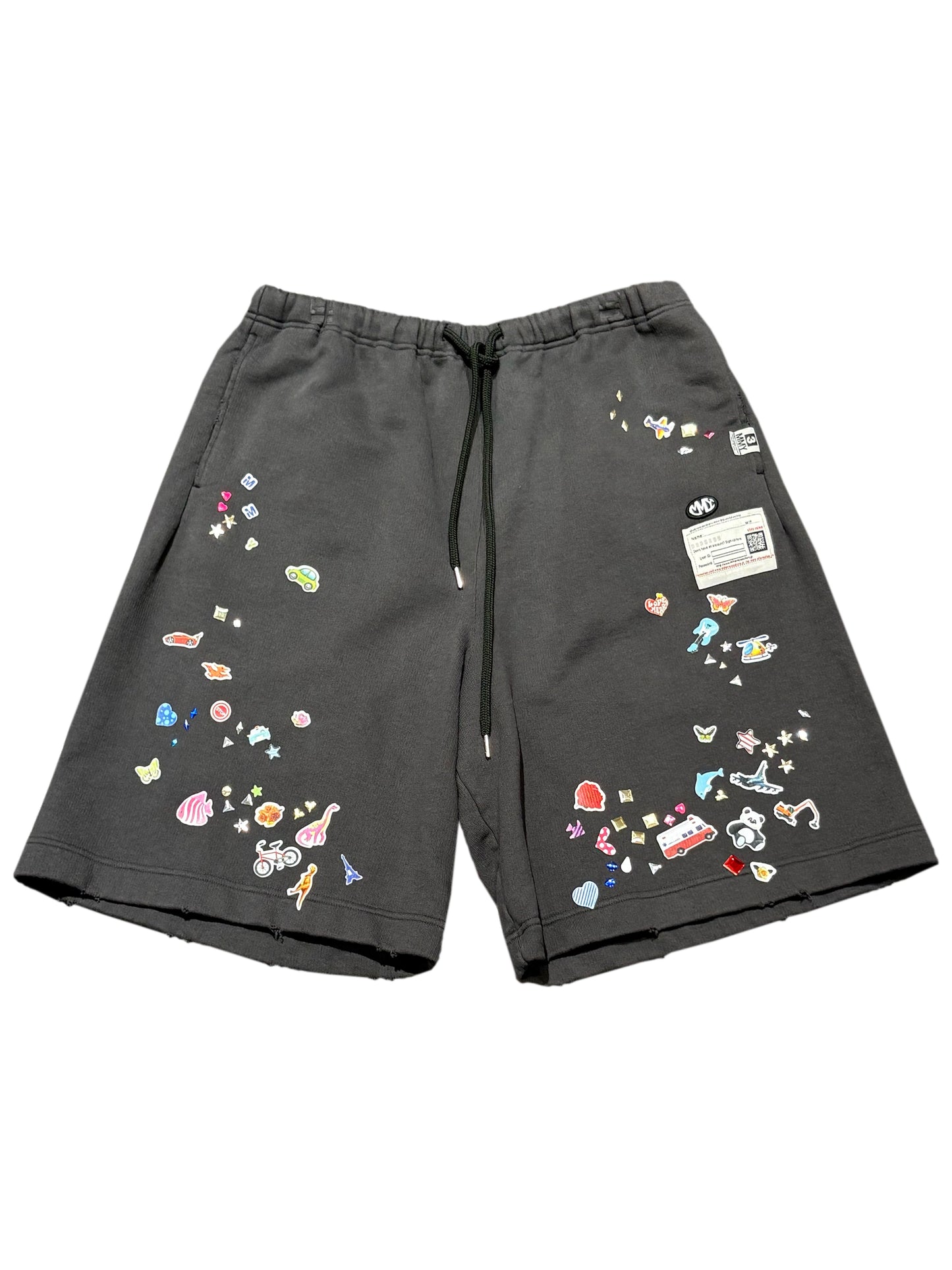 Maison MIHARA YASUHIRO Sticker Printed Shorts Black