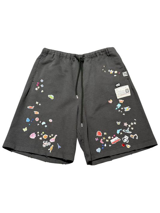 Maison MIHARA YASUHIRO Sticker Printed Shorts Black