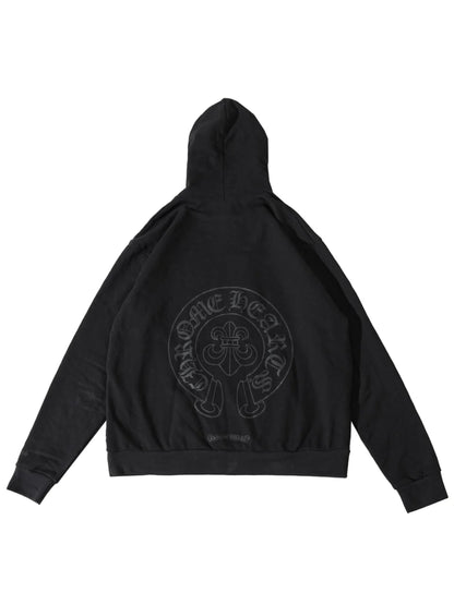 Chrome Hearts Cannes Exclusive Fleur De Lis Horseshoe Hoodie Black