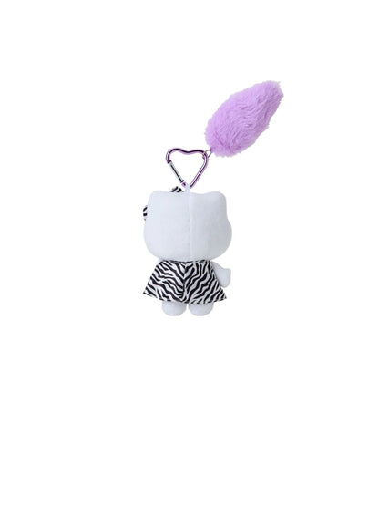 Sanrio Hello Kitty Mascot keychain with tail (zebra)
