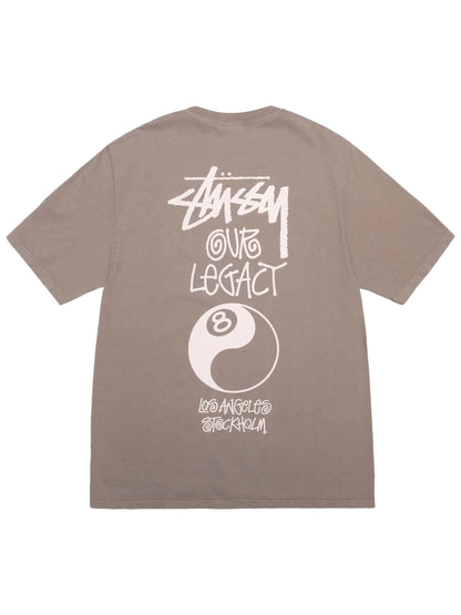 Stussy & Our Legacy Work Shop 8 Ball Yin Yang Pigment Dyed Tee Taupe