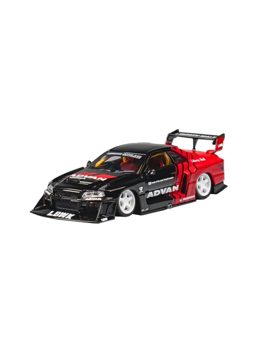 C-CM Model 1:64 LB-ER34 Super Silhouette Nissan Skyline Black Red ER05