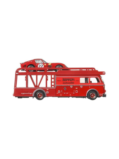 Hot Wheels 1:64 Premium Team Transport Ferrari 250 GTO #22 with Fiat 642 RN2 Bartoletti Transporter