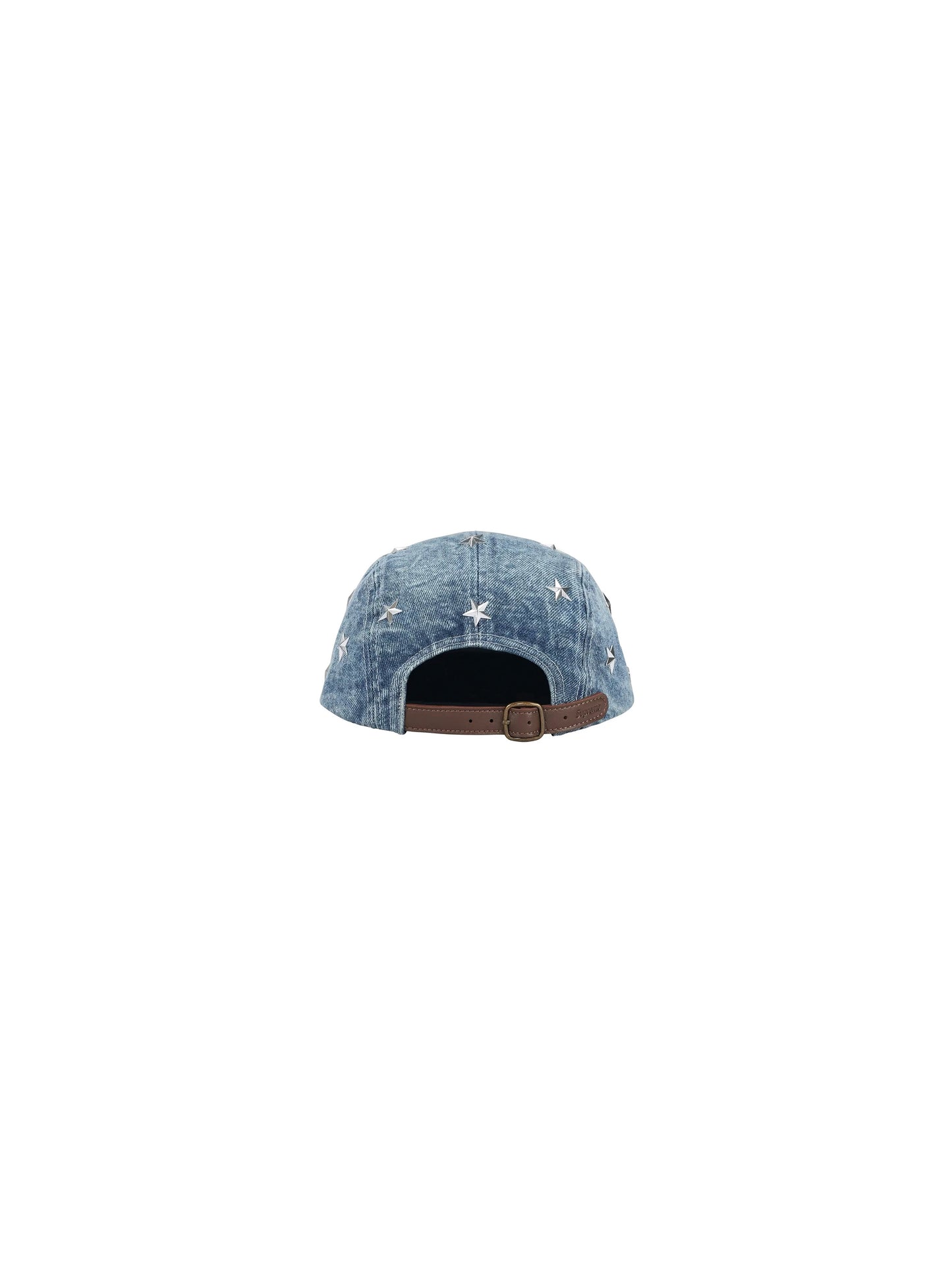 Supreme Stars Studded Denim Camp Cap Washed Indigo