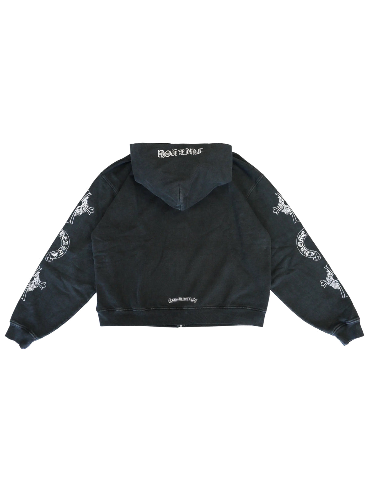 Chrome Hearts Family & Friends Soap Wash Multi Logo Print Hoodie Grey