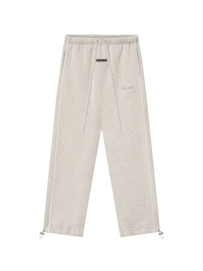 Essentials 25FW Relaxed Fleece Sweatpants With Piping Heather Stone