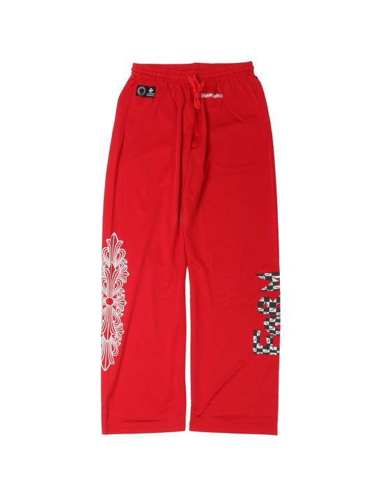 Chrome Hearts Matty Boy Sports Mesh Varsity Pants Red