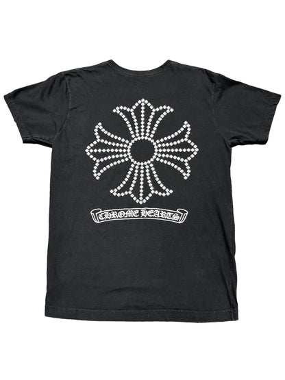 Chrome Hearts Big Cross Plus Scroll LogoBack Scroll Logo Pocket Tee Black M C117579267-Used
