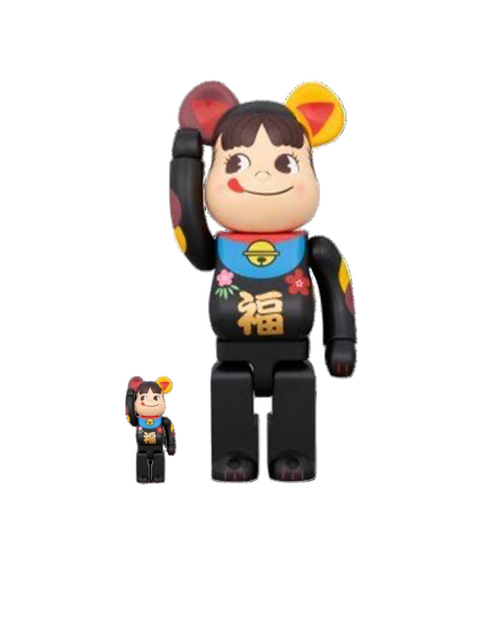 Bearbrick Lucky Cat Peko Fu Black 100% & 400%