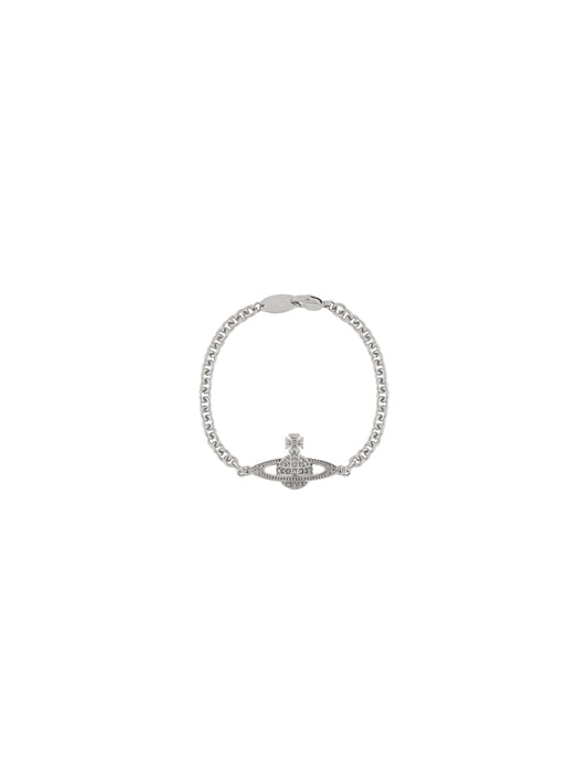 Vivienne Westwood Man. Mini Bas Relief Chain Bracelet Platinum