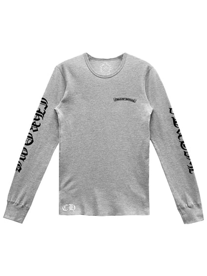 Chrome Hearts Scroll Logo Waffle Thermal LS Tee Grey