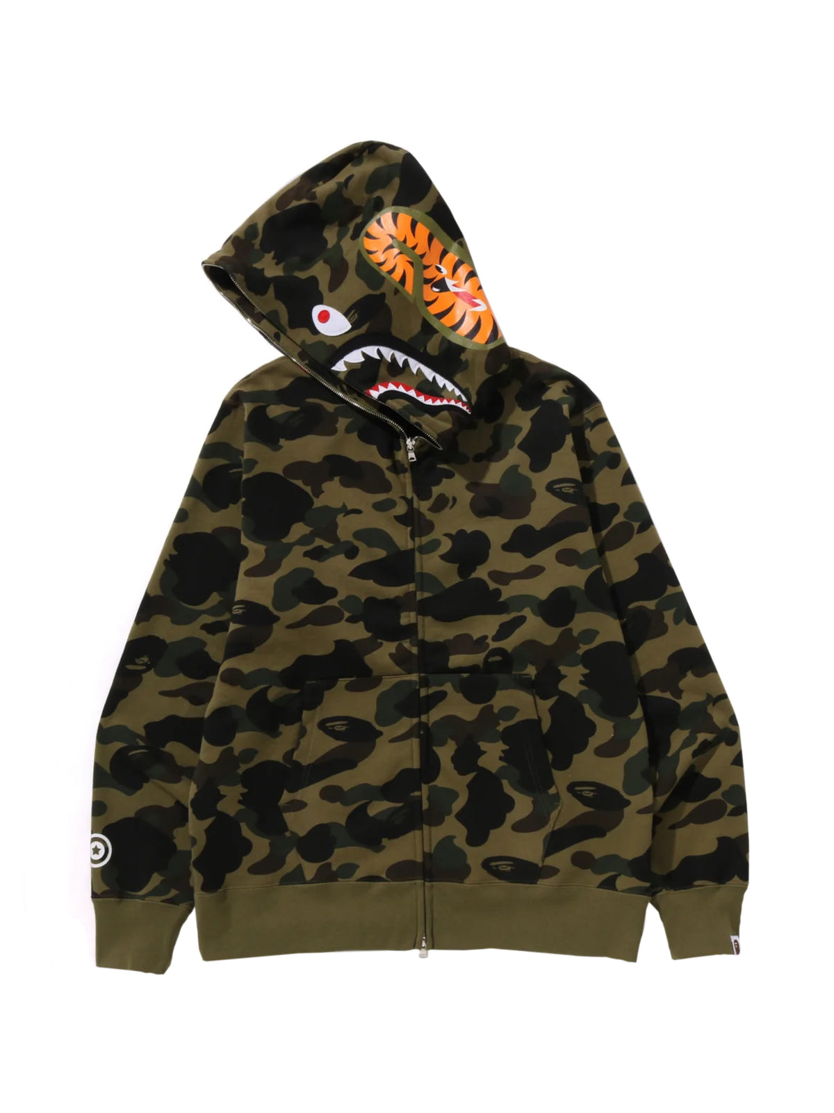 Bape 1st camo Shark Full Zip Hoodie Olive