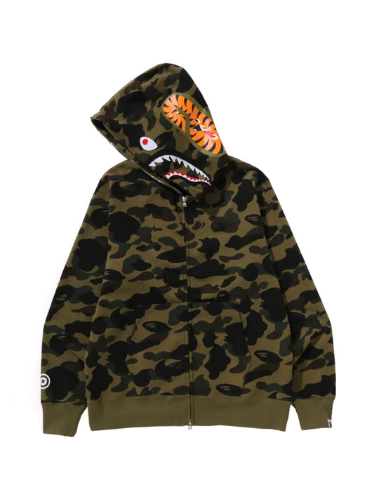 Bape 1st camo Shark Full Zip Hoodie Olive