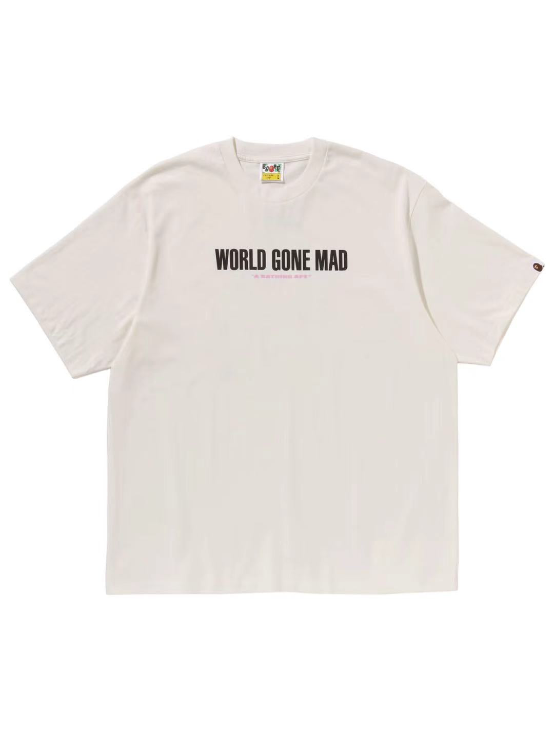 Bape Slogan Relaxed Fit Tee White