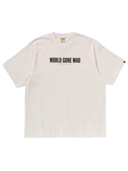 Bape Slogan Relaxed Fit Tee White