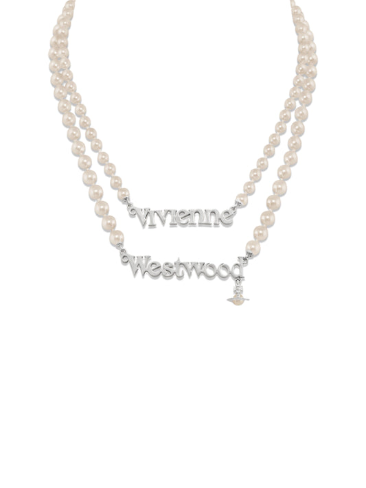 Vivienne Westwood Amelia Necklace Platinum Cream
