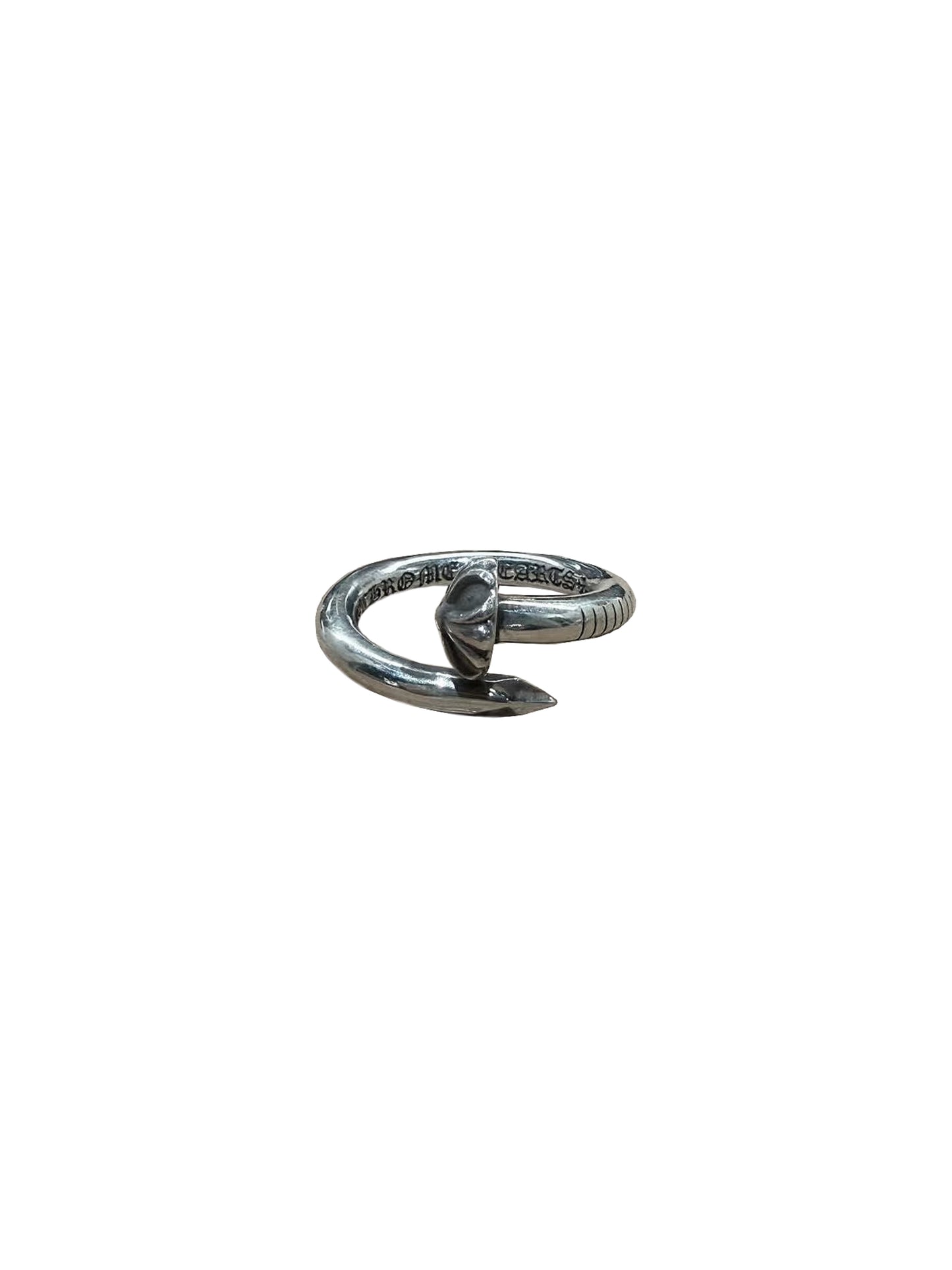 Chrome Hearts Nail Cross Ball Silver Ring US 7 C419016502-Used