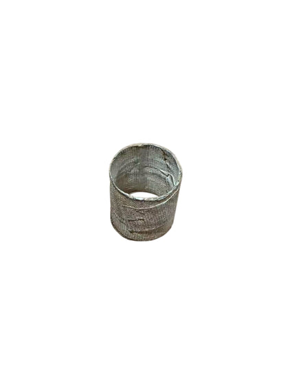 Detaj wide-band sterling silver ring White