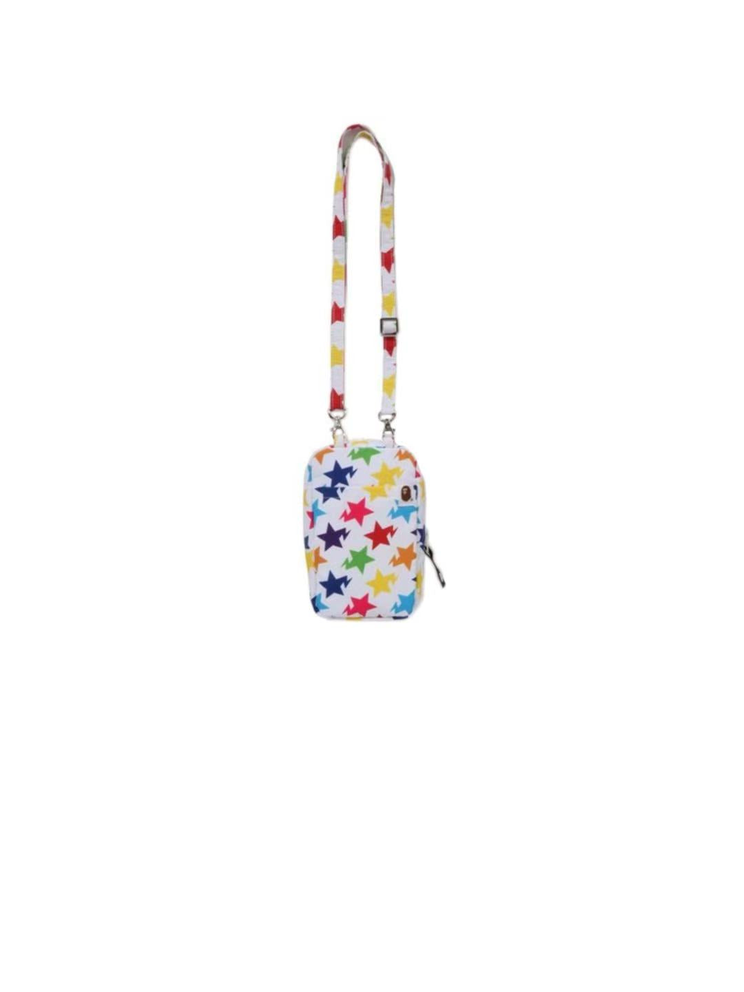 Bape Sta Pattern Phone Shoulder Bag Travel White