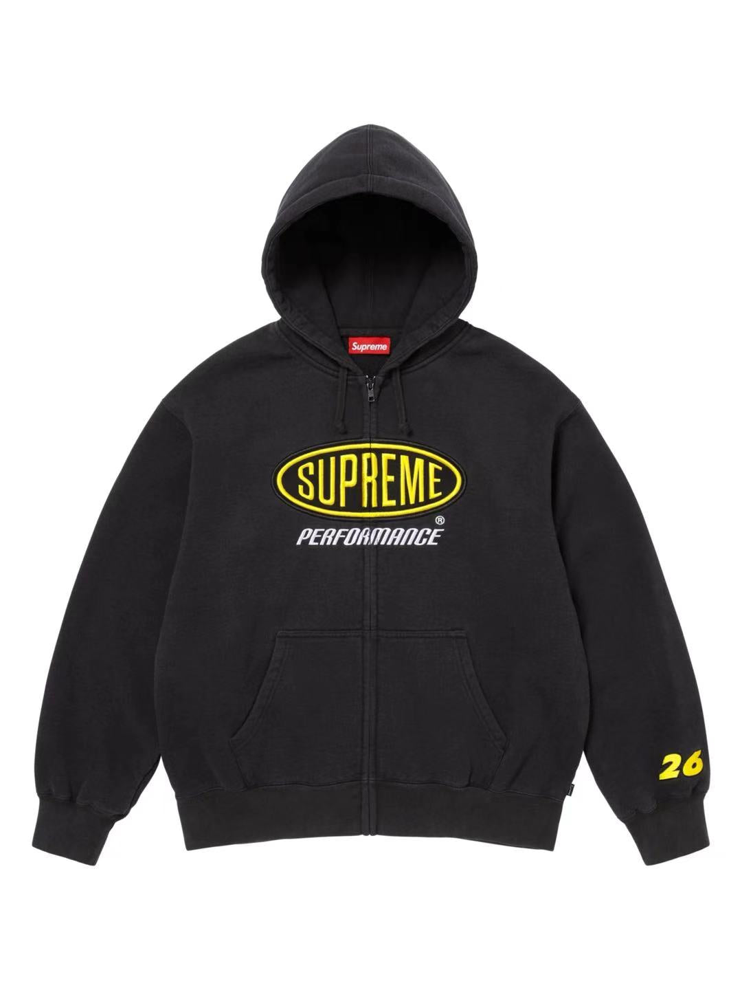 Supreme Performance Zip Up Hoodie Black