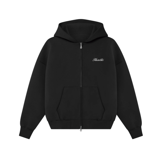Humble New Logo Zip Up Hoodie Black