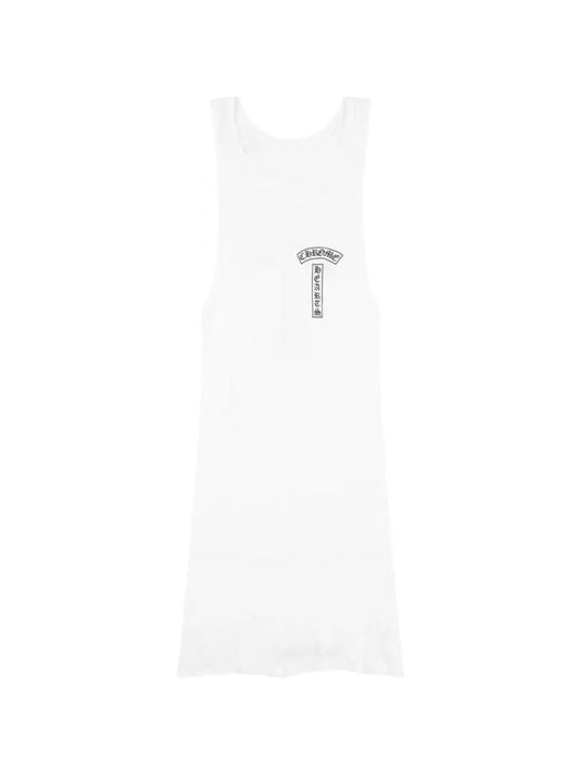 Chrome Hearts T Shape Logo Front Cross Logo Back Tank Top White