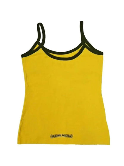 Chrome Hearts Horseshoe Logo Roller Skates Tank Top Yellow
